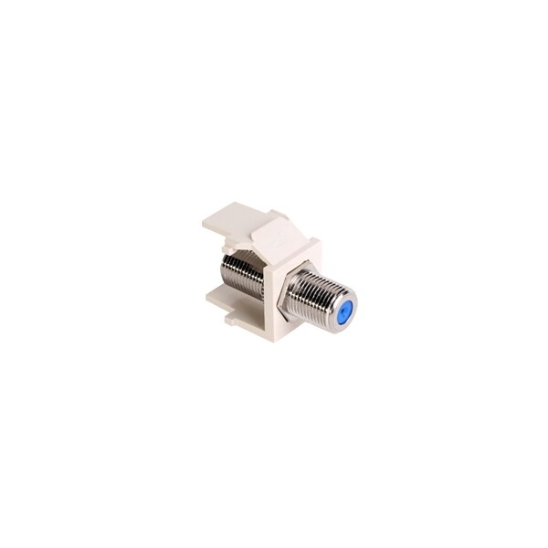 Leviton 1-Port F-Type Insert, Quickport Light Almond 450965 - main